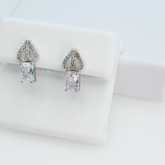"925 Sterling Silver Cubic Zirconia Earrings, U19254815 - Picture 9 of 11